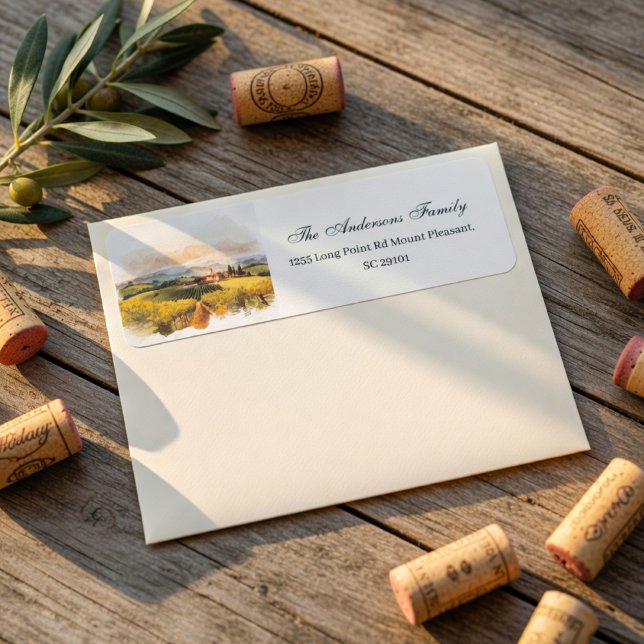 Tuscan Vineyard Wedding  Label (Creator Uploaded)