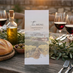 Tuscan Vineyard Wedding Menu   Italian Countryside
