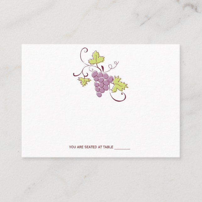 Tuscan Vineyard Wedding Place Cards (Front)