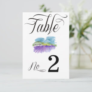 Tuscan Vineyard Wedding Table Numbers
