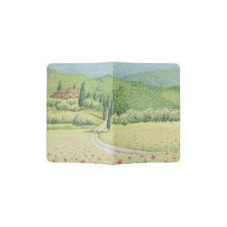 Tuscan Vineyards, Italy in Pastel Passport Holder