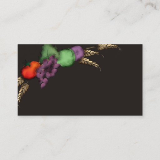 Customizable tuscan wheat fruit cooking business card B