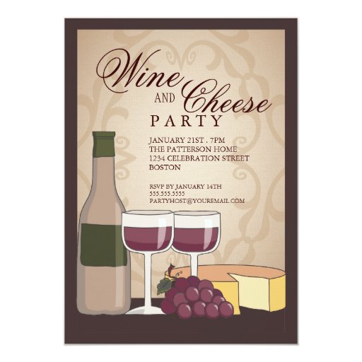 Tuscan Wine & Cheese Tasting Party Invitation | Zazzle