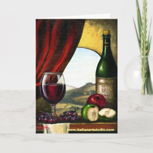 Tuscan Wine I Card