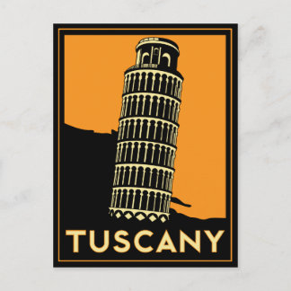 Tuscany Art Deco Poster Postcard