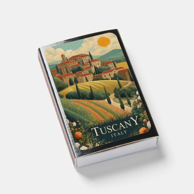 Tuscany at Sunset - Italy Travel  Matchboxes (Front Closed)