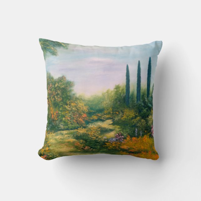 Tuscany Atmosphere 1996 Throw Pillow (Front)