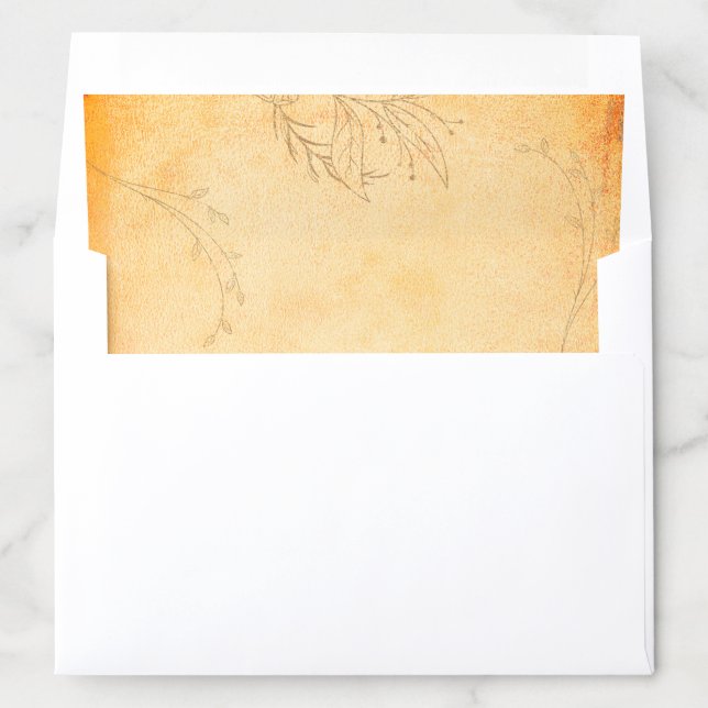 Tuscany Autumn Texture Traecery Envelope Liner (In Envelope)