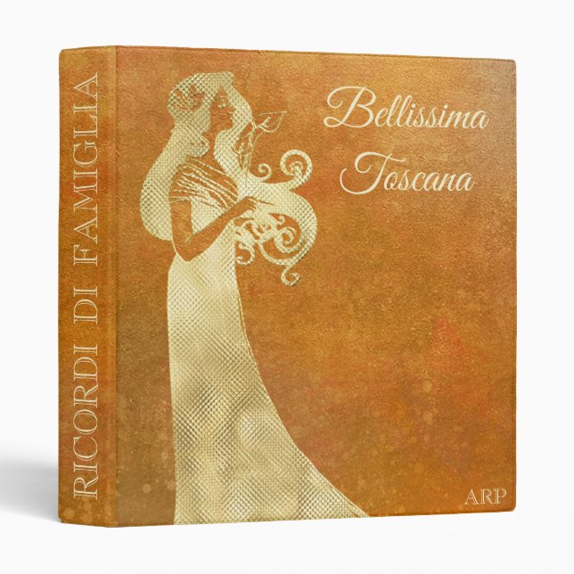 *~* Tuscany Bellissima Toscana  Italian Language 3 Ring Binder (Front/Spine)