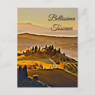 *~* Tuscany - Bellissima Toscana Italian Language Postcard