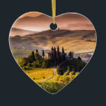 Tuscany Ceramic Ornament<br><div class="desc">Tuscany is well known for landscapes,  wines and history. Tuscany located in Italy.</div>