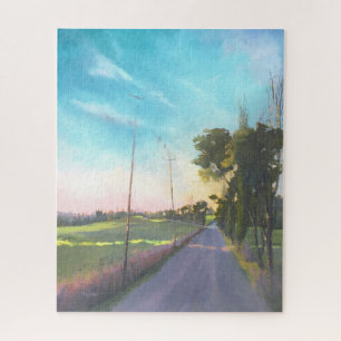 Tuscany Colorful Landscape Painting Jigsaw Puzzle