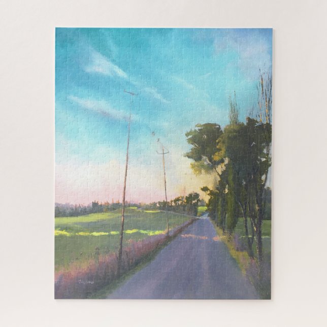 Tuscany Colorful Landscape Painting Jigsaw Puzzle (Vertical)