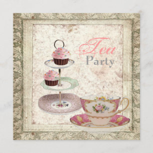 Tuscany Country Bridal Shower Tea Party Invitation