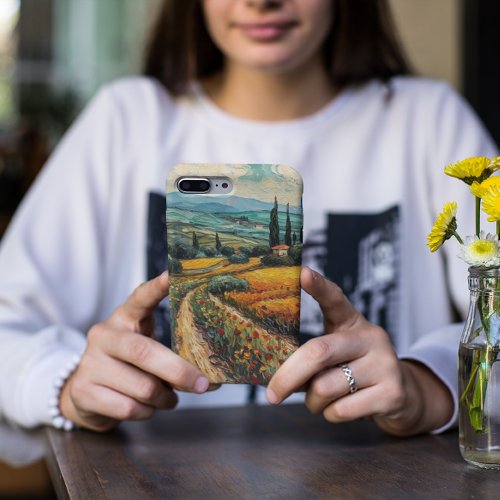 Tuscany countryside Italy van Gogh style iPhone 11 Case