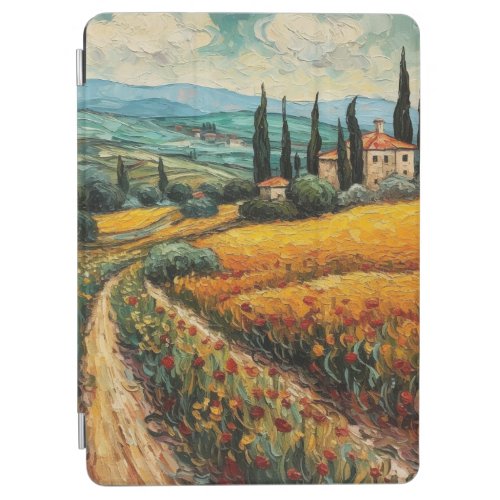 Tuscany countryside Italy van Gogh style iPad Air Cover