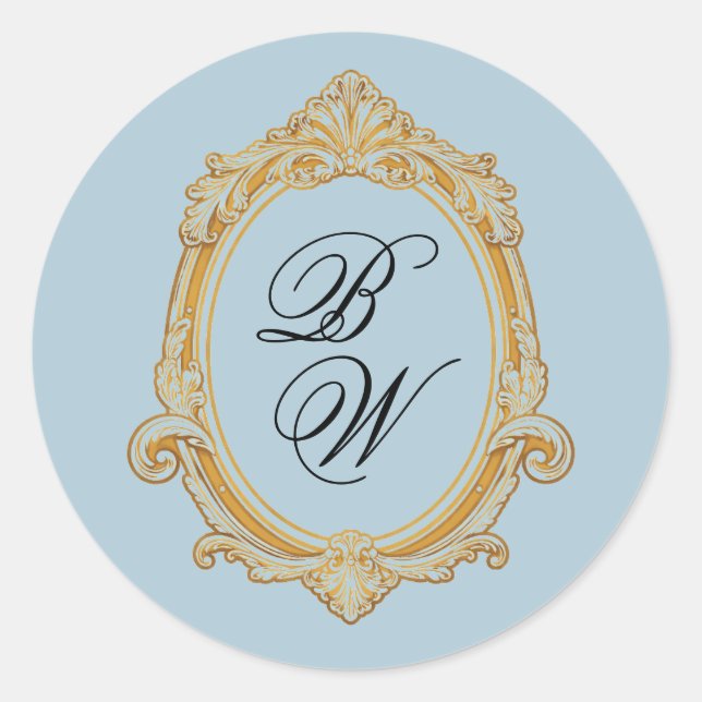 Tuscany Countryside Ornate Wedding Sticker (Front)