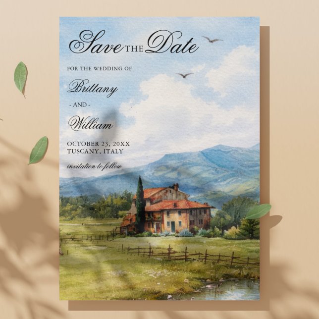 Tuscany Countryside Vineyard Wedding  Save The Date (Creator Uploaded)