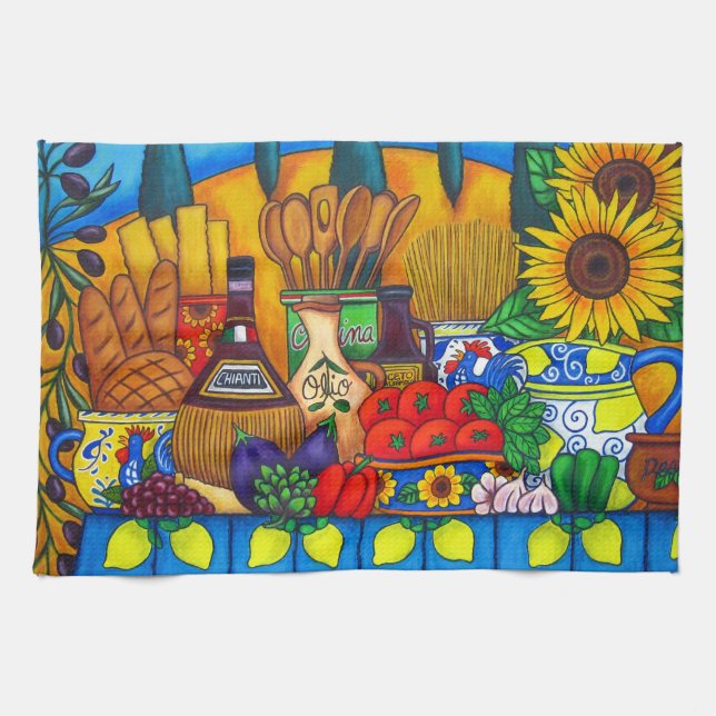 Tuscany Delights American Mojo Kitchen Towels (Horizontal)