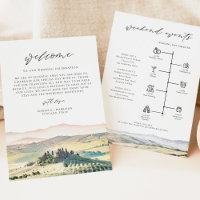 TUSCANY Destination Welcome Letter Timeline