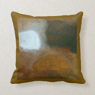 Tuscany Earth Tones Abstract Landscape Painting Throw Pillow