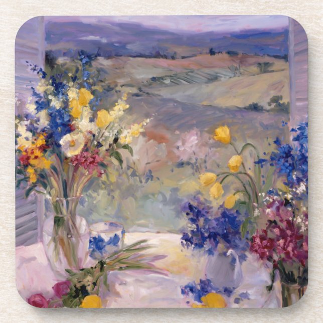 Tuscany Floral Beverage Coaster (Front)
