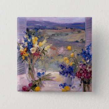 Tuscany Floral Button by AuraEditions at Zazzle