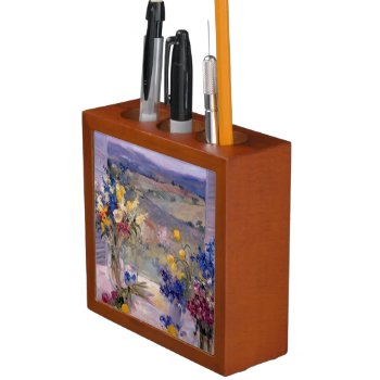 Tuscany Floral Pencil Holder by AuraEditions at Zazzle