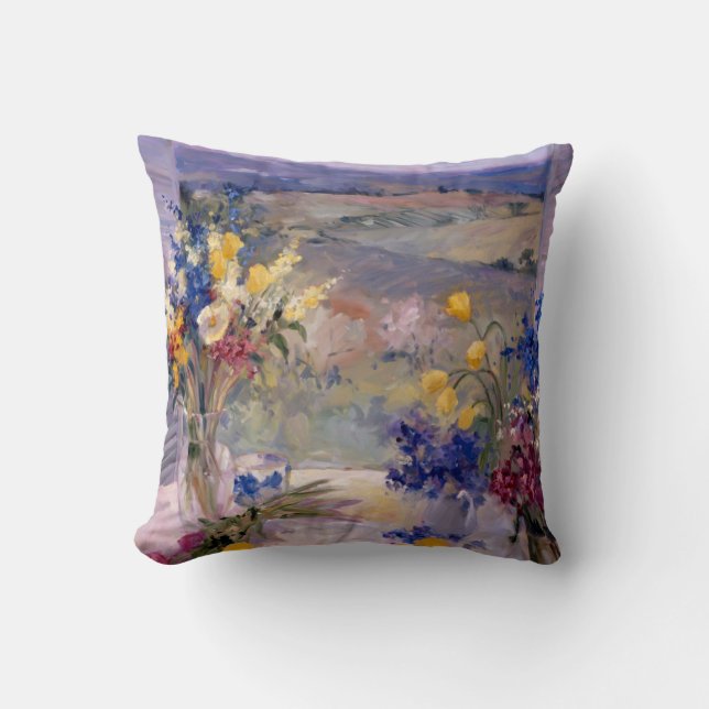 Tuscany Floral Throw Pillow (Front)