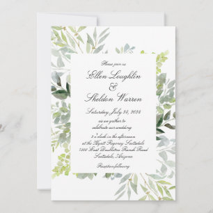 Tuscany Greenery Wedding Invitation