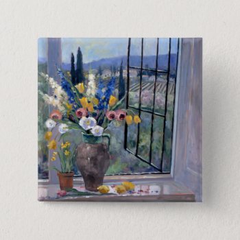 Tuscany Hillside Ii Button by AuraEditions at Zazzle