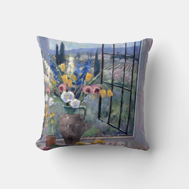 Tuscany Hillside II Throw Pillow (Front)
