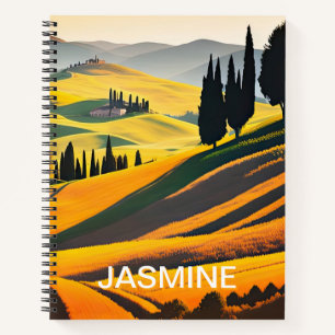 Tuscany Hillside Landscape Notebook