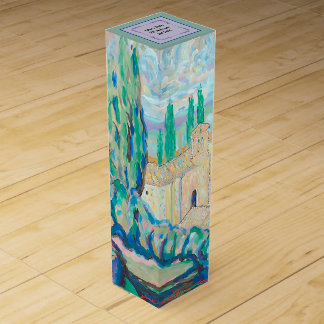 "Tuscany Home" Painting by James Paul Brown Wine Box