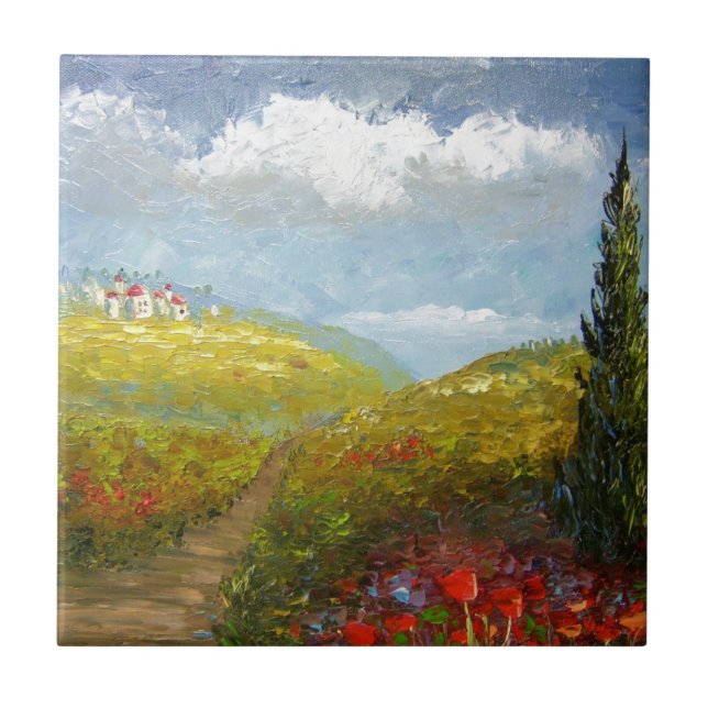 Tuscany Italian Village Ceramic Tile (Front)