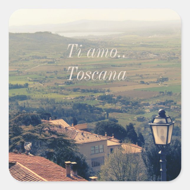 Tuscany. Italy. Cortona. Square Sticker (Front)
