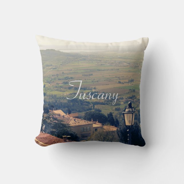 Tuscany. Italy. Cortona Throw Pillow (Front)