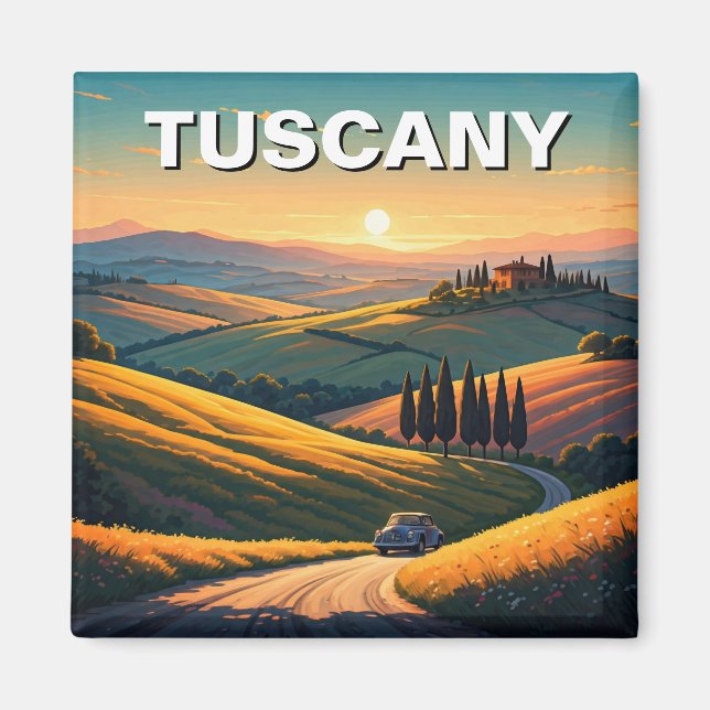 Tuscany Italy Countryside Sunset Magnet (Front)