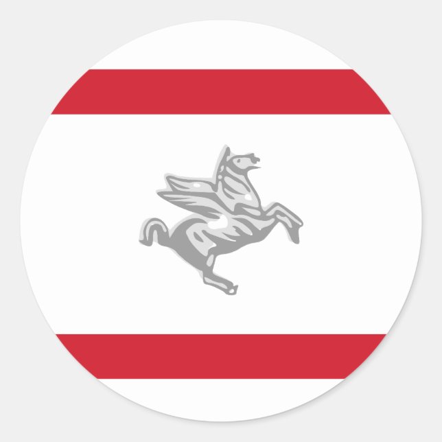 Tuscany, Italy flag Classic Round Sticker (Front)