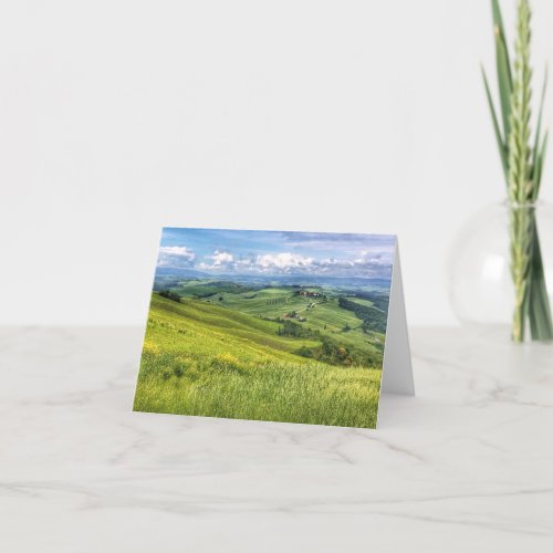 Tuscany Italy hills Thank You Card