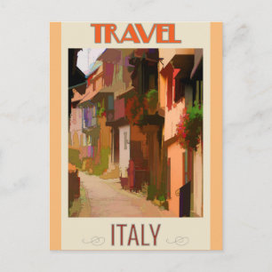 Tuscany Italy Italian Abstract Colorful Travel Postcard