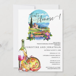 Tuscany Italy Italian Food Rehearsal Dinner Invitation
