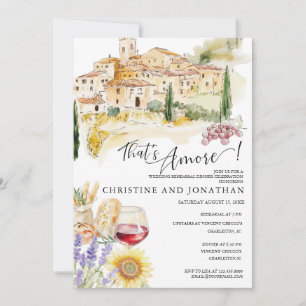 Tuscany Italy Italian Food Rehearsal Dinner Invitation