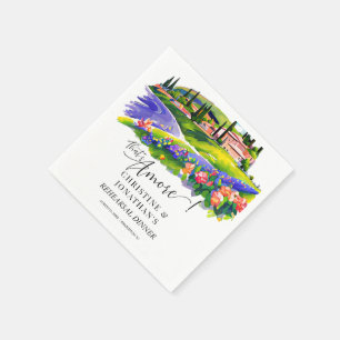 Tuscany Italy Italian Food Rehearsal Dinner Napkins