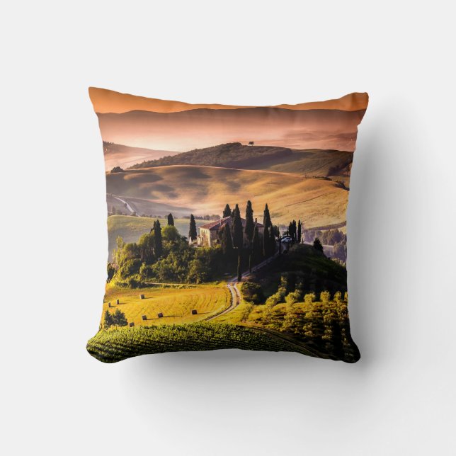 Tuscany, Italy landscape photograph Throw Pillow (Front)