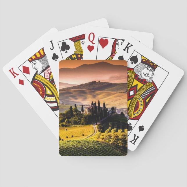 Tuscany, Italy landscape. Poker Cards (Back)
