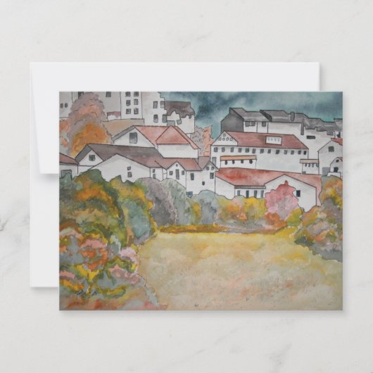 Tuscany Italy landscape watercolor painting (Front)