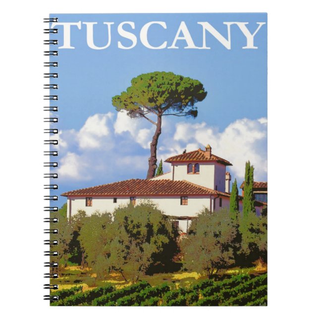 Tuscany Italy Poster Notebook (Front)