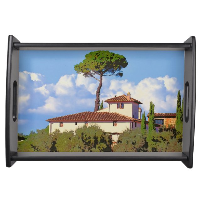 Tuscany Italy Poster Serving Tray (Front)