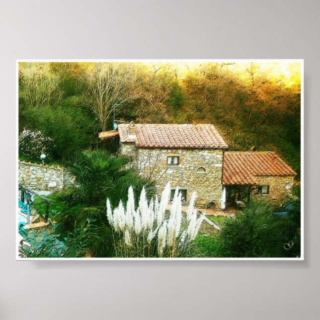 Tuscany, Italy. Rustic house. Poster (Front)